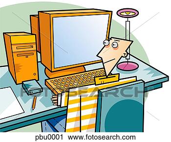 Clipart - man sitting at 
his computer. 
fotosearch - search 
clipart, illustration, 
drawings and vector 
eps graphics images
