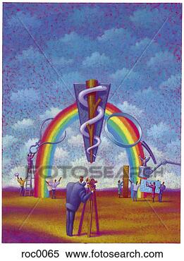 Stock Illustration - measuring a rainbow. 
fotosearch - search 
clipart, illustration, 
drawings and vector 
eps graphics images