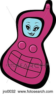 cell phone clip art spitting