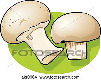 Stock Illustration - two mushrooms. 
fotosearch - search 
clipart, illustration, 
drawings and vector 
eps graphics images