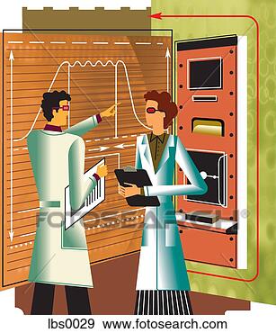 Stock Illustration - two scientists. 
fotosearch - search 
clipart, illustration, 
drawings and vector 
eps graphics images