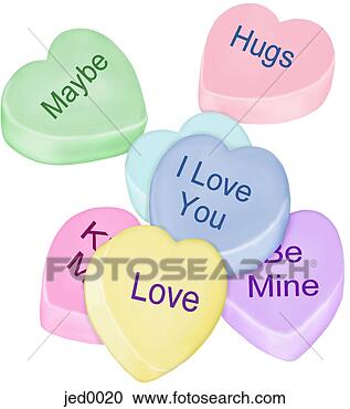 Stock Illustration - valentine candy 
hearts. fotosearch 
- search clipart, 
illustration, 
drawings and vector 
eps graphics images