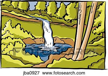 Stock Illustration - waterfall. fotosearch 
- search clipart, 
illustration, 
drawings and vector 
eps graphics images