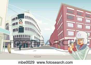 Stock Illustration - winter city. fotosearch 
- search clipart, 
illustration, 
drawings and vector 
eps graphics images