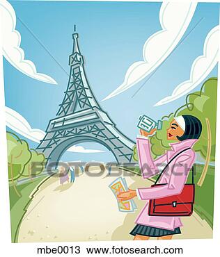 Drawing - woman recording 
the eiffel tower 
with her digital 
camera. fotosearch 
- search clipart, 
illustration, 
drawings and vector 
eps graphics images
