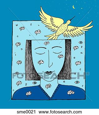Clipart - woman's imagination 
taking flight. 
fotosearch - search 
clipart, illustration, 
drawings and vector 
eps graphics images