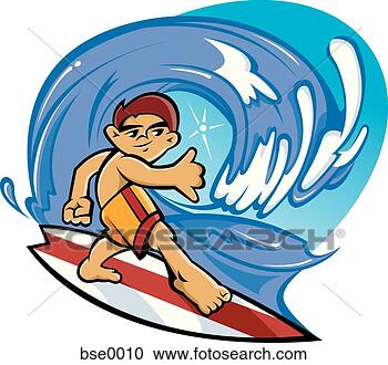 Stock Illustration - young surfer. 
fotosearch - search 
clipart, illustration, 
drawings and vector 
eps graphics images