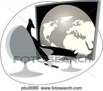 Stock Illustration - businessman looking 
at a map of the 
world. fotosearch 
- search clipart, 
illustration, 
drawings and vector 
eps graphics images