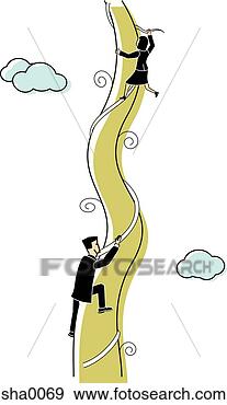 Stock Illustration - businesspeople 
climbing a vine. 
fotosearch - search 
clipart, illustration, 
drawings and vector 
eps graphics images