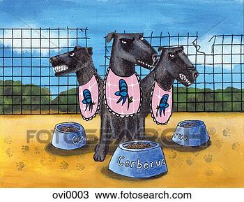Drawing - cerebus. fotosearch 
- search clipart, 
illustration, 
drawings and vector 
eps graphics images