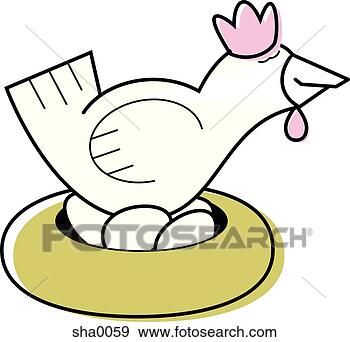 Stock Illustration - chicken sitting 
on eggs. fotosearch 
- search clipart, 
illustration, 
drawings and vector 
eps graphics images