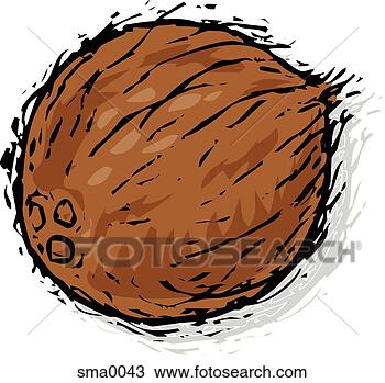 Drawing - coconut. fotosearch 
- search clipart, 
illustration, 
drawings and vector 
eps graphics images