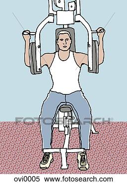 Stock Illustration - man at the gym. 
fotosearch - search 
clipart, illustration, 
drawings and vector 
eps graphics images