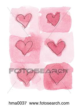Stock Illustration - six hearts. fotosearch 
- search clipart, 
illustration, 
drawings and vector 
eps graphics images
