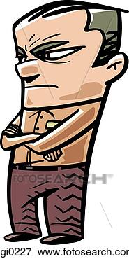 Stock Illustration - angry man with 
arms crossed. 
fotosearch - search 
clipart, illustration, 
drawings and vector 
eps graphics images