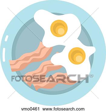 Clipart - bacon and eggs 
on a plate. fotosearch 
- search clipart, 
illustration, 
drawings and vector 
eps graphics images