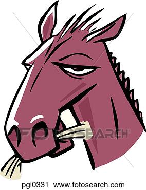 Clipart - drawing of a horse 
chewing on straw. 
fotosearch - search 
clipart, illustration, 
drawings and vector 
eps graphics images