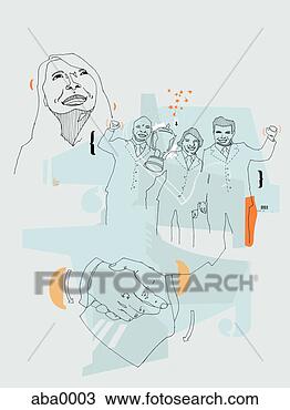 Drawing - illustration of 
a celebration 
in an office. 
fotosearch - search 
clipart, illustration, 
drawings and vector 
eps graphics images