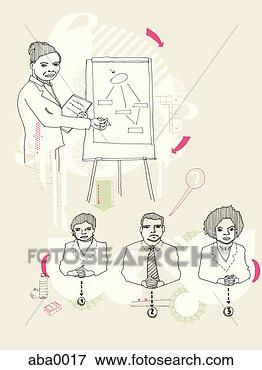 Stock Illustration - an illustration 
of a sales manager 
and her team of 
representatives. 
fotosearch - search 
clipart, illustration, 
drawings and vector 
eps graphics images