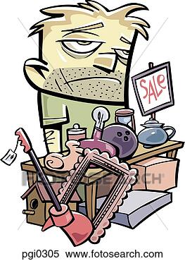 Stock Illustration - a man selling 
used merchandise. 
fotosearch - search 
clipart, illustration, 
drawings and vector 
eps graphics images