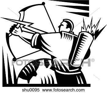 Stock Illustration - a man shooting 
a lightning-shaped 
arrow from a bow. 
fotosearch - search 
clipart, illustration, 
drawings and vector 
eps graphics images