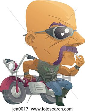 Stock Illustration - portrait of a 
biker. fotosearch 
- search clipart, 
illustration, 
drawings and vector 
eps graphics images