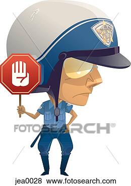 Stock Illustration - portrait of a 
crossing guard. 
fotosearch - search 
clipart, illustration, 
drawings and vector 
eps graphics images