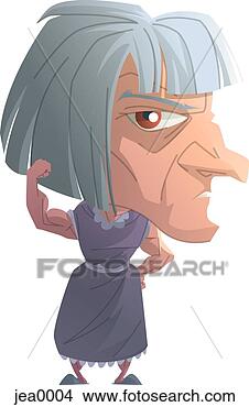 Stock Illustration - portrait of a 
grumpy old woman. 
fotosearch - search 
clipart, illustration, 
drawings and vector 
eps graphics images