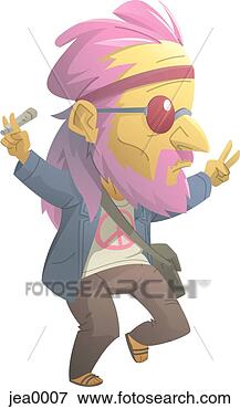 Stock Illustration - portrait of a 
hippie. fotosearch 
- search clipart, 
illustration, 
drawings and vector 
eps graphics images