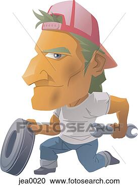 Stock Illustration - portrait of a 
mechanic. fotosearch 
- search clipart, 
illustration, 
drawings and vector 
eps graphics images
