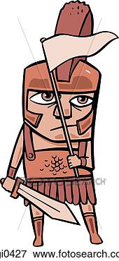 Stock Illustration - a portrait of 
a warrior. fotosearch 
- search clipart, 
illustration, 
drawings and vector 
eps graphics images