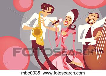 Stock Illustration - a singer singing 
in tune with saxophone 
and a cello. fotosearch 
- search clipart, 
illustration, 
drawings and vector 
eps graphics images