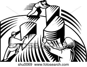 Stock Illustration - a team fitting 
huge puzzle pieces 
together. fotosearch 
- search clipart, 
illustration, 
drawings and vector 
eps graphics images
