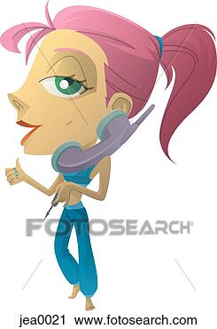 Clipart - a teenager talking 
on the phone and 
applying nail 
polish. fotosearch 
- search clipart, 
illustration, 
drawings and vector 
eps graphics images