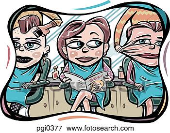 Stock Illustration - three people in 
a beauty salon. 
fotosearch - search 
clipart, illustration, 
drawings and vector 
eps graphics images