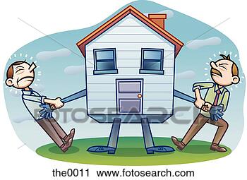 Clipart - two men arguing 
over a house. 
fotosearch - search 
clipart, illustration, 
drawings and vector 
eps graphics images
