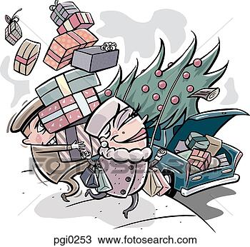 Drawing - a woman on a christmas 
shopping spree. 
fotosearch - search 
clipart, illustration, 
drawings and vector 
eps graphics images
