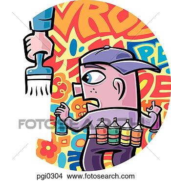 Stock Illustration - a young boy's 
graffiti being 
painted out. fotosearch 
- search clipart, 
illustration, 
drawings and vector 
eps graphics images