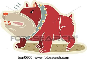 Stock Illustration - an angry bull 
dog growling. 
fotosearch - search 
clipart, illustration, 
drawings and vector 
eps graphics images