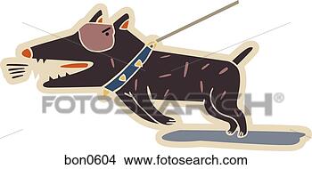 Stock Photo - a barking dog 
on a tight leash. 
fotosearch - search 
stock photos, 
pictures, images, 
and photo clipart