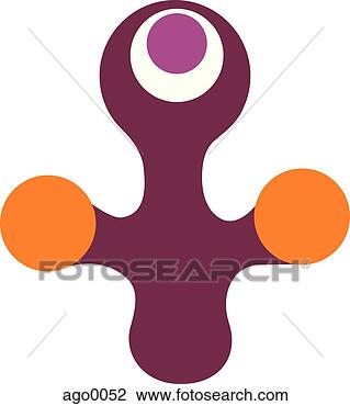 Clip Art - cartoon drawing 
of purple and 
orange colored 
shape. fotosearch 
- search clipart, 
illustration, 
drawings and vector 
eps graphics images