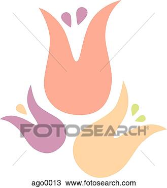 cartoon drawing of tulips