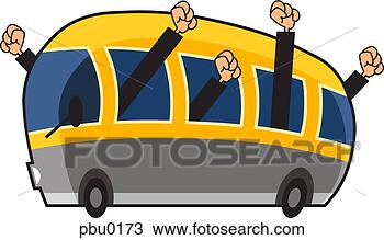 Drawing - illustration of 
a yellow bus with 
arms sticking 
out of it. fotosearch 
- search clipart, 
illustration, 
drawings and vector 
eps graphics images