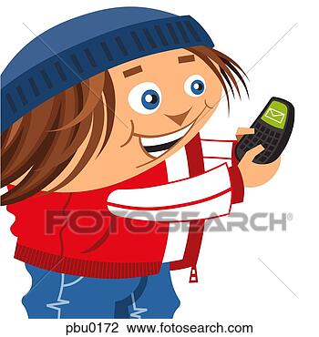 Clip Art - illustration of 
a young boy text 
messaging using 
his cellular phone. 
fotosearch - search 
clipart, illustration, 
drawings and vector 
eps graphics images