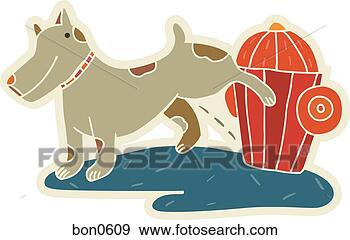 Stock Illustration - a male dog peeing 
on a fire hydrant. 
fotosearch - search 
clipart, illustration, 
drawings and vector 
eps graphics images