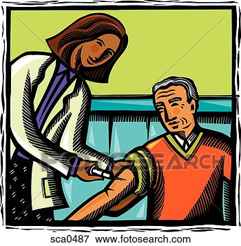 Stock Illustration - a nurse giving 
an injection to 
an elderly patient. 
fotosearch - search 
clipart, illustration, 
drawings and vector 
eps graphics images