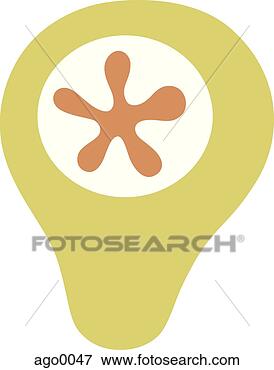 Stock Illustration - a picture of a 
green shape with 
orange star. fotosearch 
- search clipart, 
illustration, 
drawings and vector 
eps graphics images