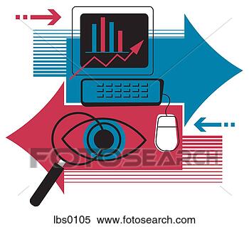 Stock Image - collage with a 
computer, chart, 
eye, arrows and 
magnifying glass. 
fotosearch - search 
stock photos, 
pictures, images, 
and photo clipart