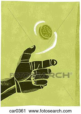Clipart - illustration of 
a hand flipping 
a coin in the 
air. fotosearch 
- search clipart, 
illustration, 
drawings and vector 
eps graphics images
