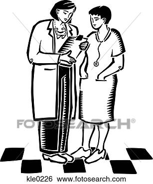 Stock Illustration - two doctors consulting 
each other. fotosearch 
- search clipart, 
illustration, 
drawings and vector 
eps graphics images